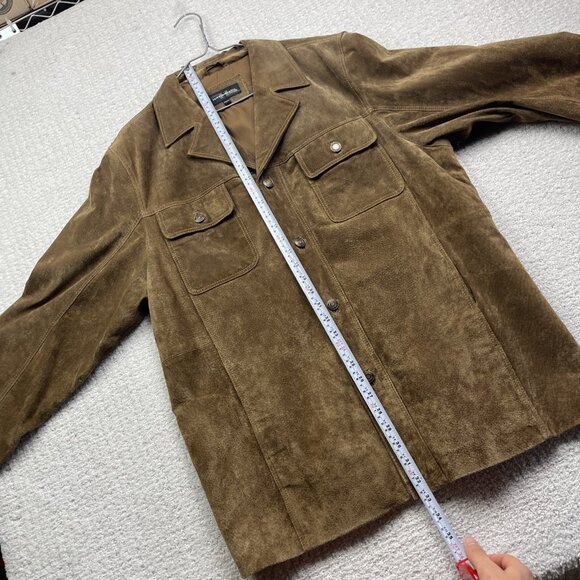 Hathaway Suede Leather Jacket Men’s Sz M Light Brown Classic Casual Outerwear - Picture 9 of 15